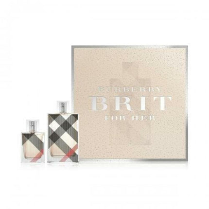 BURBERRY BRIT 2 PCS SET FOR WOMEN: 3.3 EDP SP + 1 OZ EDP SP