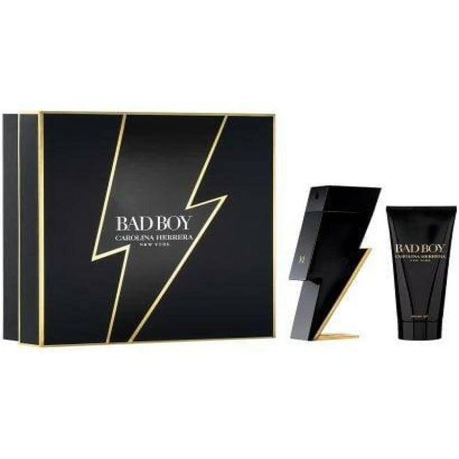 Carolina Herrera Bad Boy 2 Pcs Set: 3.4 Eau De Toilette Spray + 3.4 Shower Gel (Hard Box)
