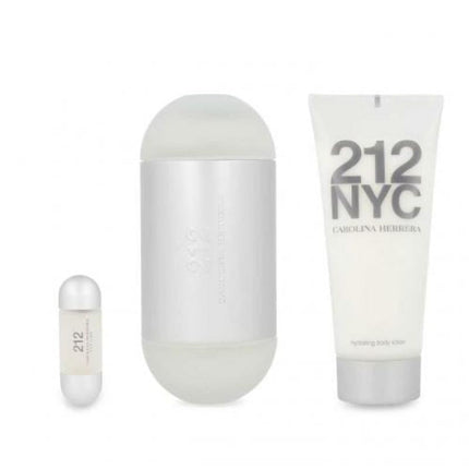 Carolina Herrera 212 3 Pcs Set For Women: 3.4 Sp (Hard Box)