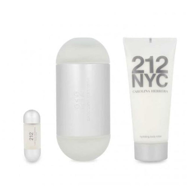 Carolina Herrera 212 3 Pcs Set For Women: 3.4 Sp (Hard Box)