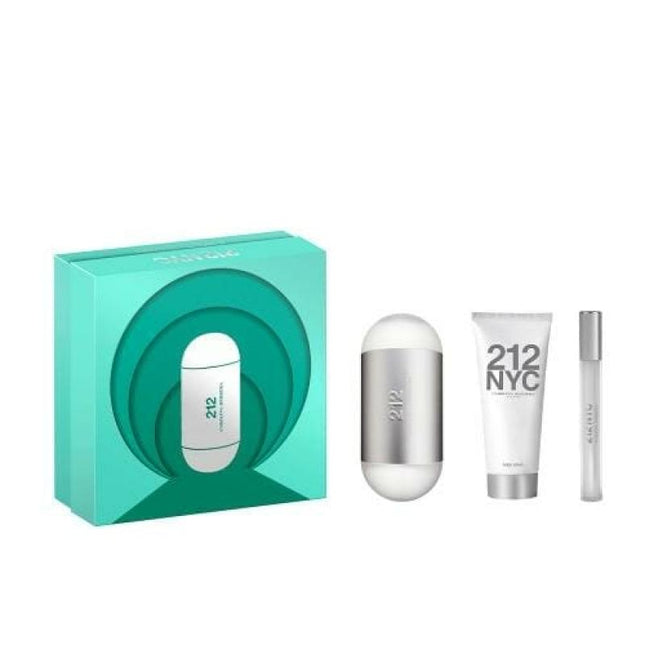 Carolina Herrera 212 3 Pcs Set For Women: 3.4 Edt Sp + 0.34 Edt Sp + 2.5 B/L