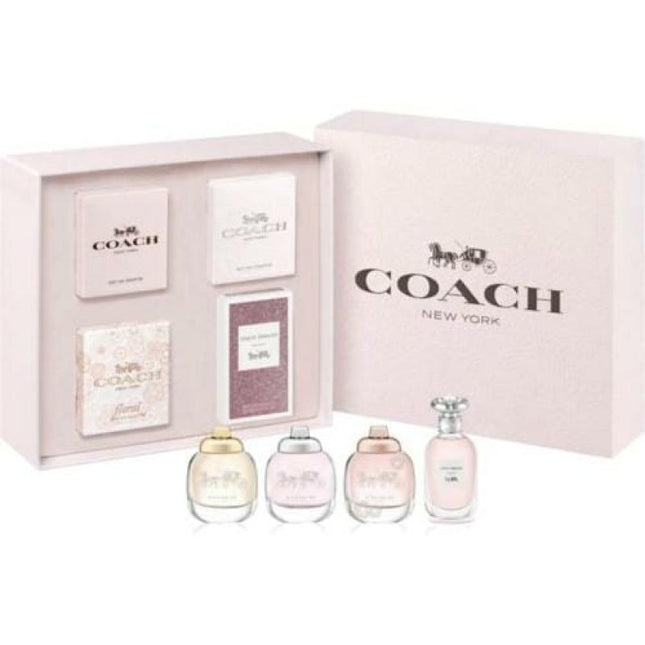 Coach 4 X 4.5 Ml Mini Set For Women: Coach Edp + Coach Edt + Floral Edp + Dreams Edp