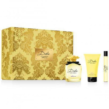 DOLCE &amp; GABBANA DOLCE SHINE 3 PCS SET FOR WOMEN: 2.5 EAU DE PARFUM + 1.7 BODY LOTION + 0.33 EAU DE PARFUM