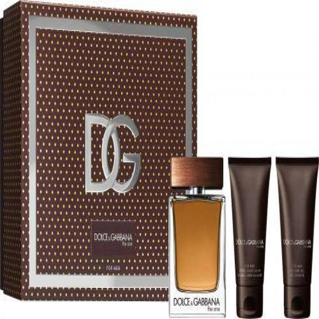 DOLCE &amp; GABBANA THE ONE 3 PCS SET FOR MEN: 3.3 EDT SP + 1.6 S/G + 1.6 A/S