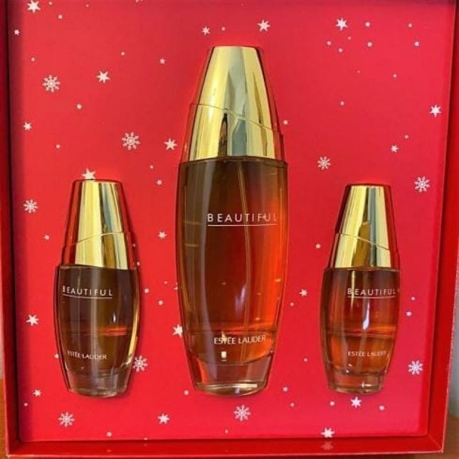 BEAUTIFUL 3 PCS SET FOR WOMEN: 3.4 EDP + 2 X 1 OZ EDP