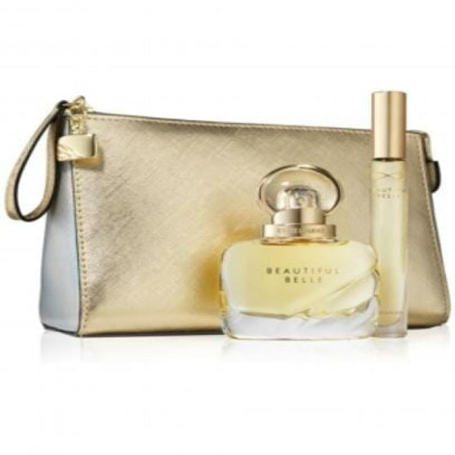 Beautiful Belle 3 Pcs Set For Women: 1 Oz Eau De Parfum + 0.2 Eau De Parfum + Cosmetic Bag