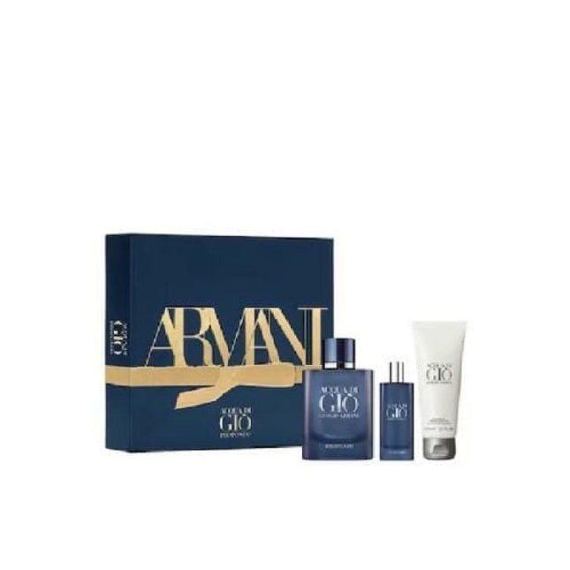 Giorgio Armani Acqua Di Gio 3 Pcs Set For Men: 2.5 Edp + 0.5 Edp + 2.5 Sg