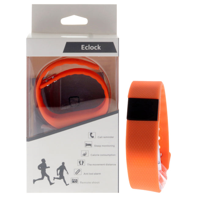 EK-H2 Health Sports Silicone Bracelet - Orange by Eclock for Unisex - Improve Your Fitness Today with This Stylish Bracelet!