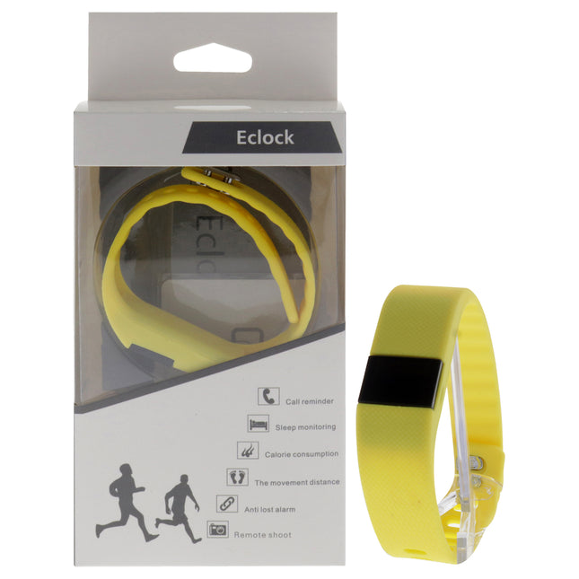 Eclock EK-H3 Health Sports Silicone Bracelet in Yellow - Unisex Fitness Tracker Bracelet