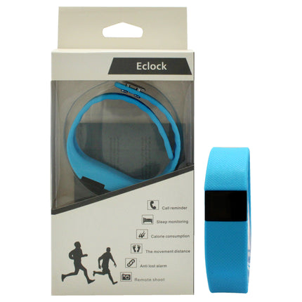 Eclock EK-H6 Health Sports Silicone Bracelet in Blue - Unisex Bracelet for Fitness Tracking