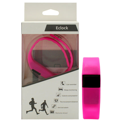 EK-H6 Health Sports Silicone Bracelet - Pink by Eclock: Stylish and Supportive Health Bracelet for Unisex