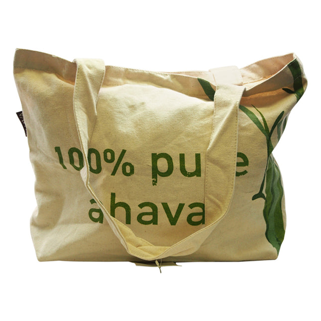 "Stylish and Eco-Friendly 100% Pure Ahava Canvas Tote Bag for Women"