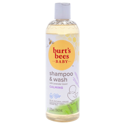Burts Bees Baby Shampoo and Wash Calming - Gentle Shampoo and Body Wash for Kids