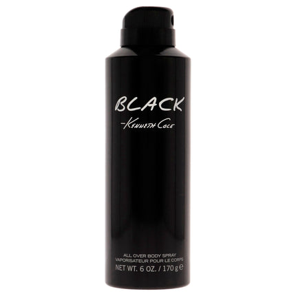 Kenneth Cole Black by Kenneth Cole for Men - 6 oz Body Spray | Long-Lasting Fragrance for Men