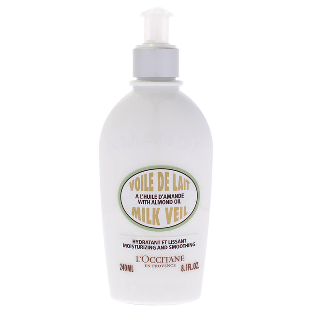 Almond Milk Veil Body Milk - Moisturizing Lotion for Men and Women by LOccitane, 8.1 oz