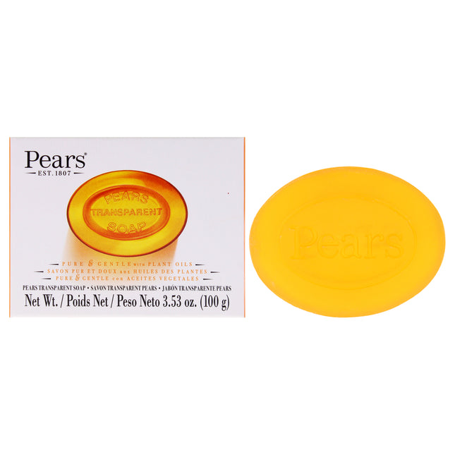 Pure and Gentle Amber Bar Soap with Glycerin and Natural Oils by Pears for Unisex - 3.5 oz