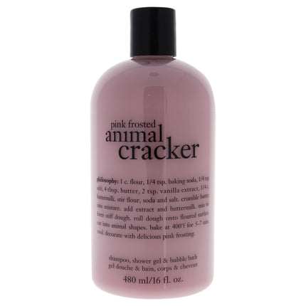 Philosophy Pink Frosted Animal Cracker Shower Gel 16 oz - Unisex Cleansing Body Wash
