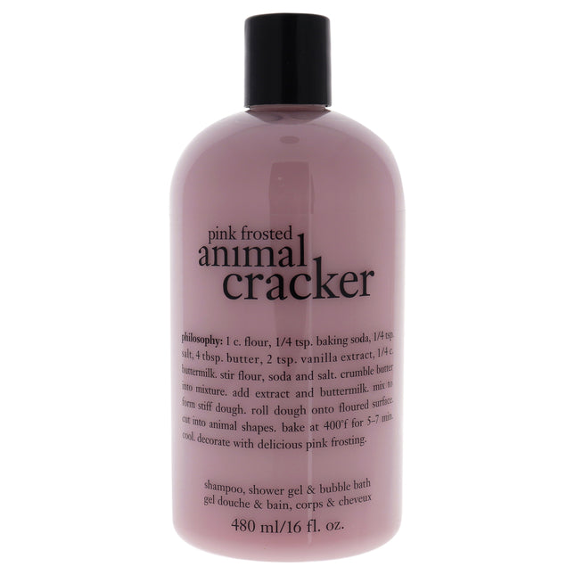 Philosophy Pink Frosted Animal Cracker Shower Gel 16 oz - Unisex Cleansing Body Wash