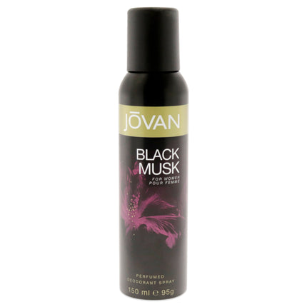 Jovan Black Musk for Women - 5 oz Deodorant Spray: Long-lasting Fragrance with a seductive twist