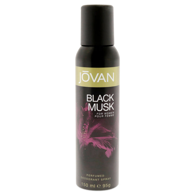 Jovan Black Musk for Women - 5 oz Deodorant Spray: Long-lasting Fragrance with a seductive twist