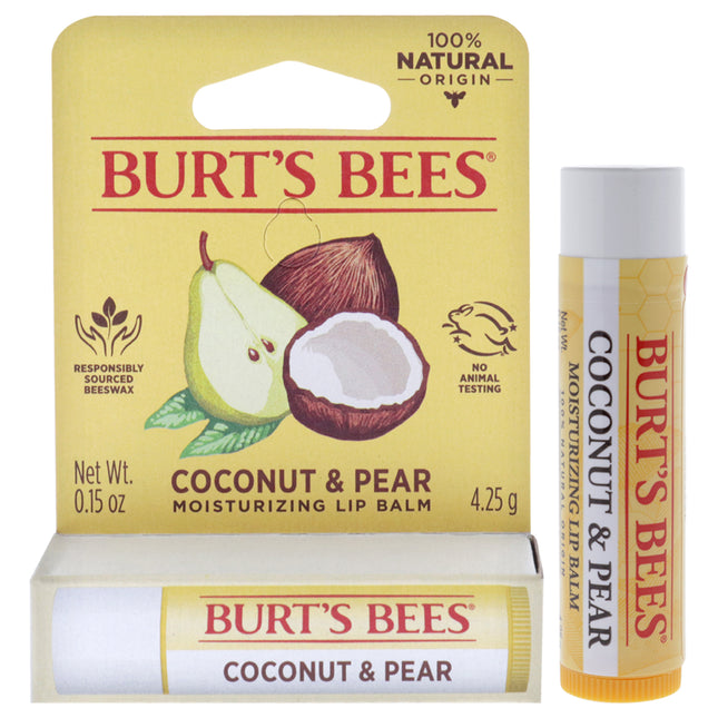 Burts Bees Coconut and Pear Moisturizing Lip Balm - 0.15 oz, Unisex Lip Balm