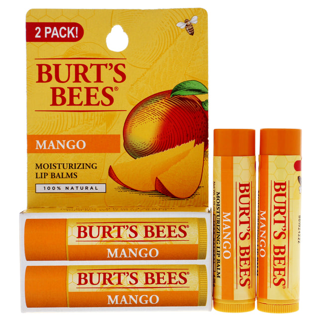 Burts Bees Mango Moisturizing Lip Balm Twin Pack - 2 x 0.15 oz Lip Balm for Unisex
