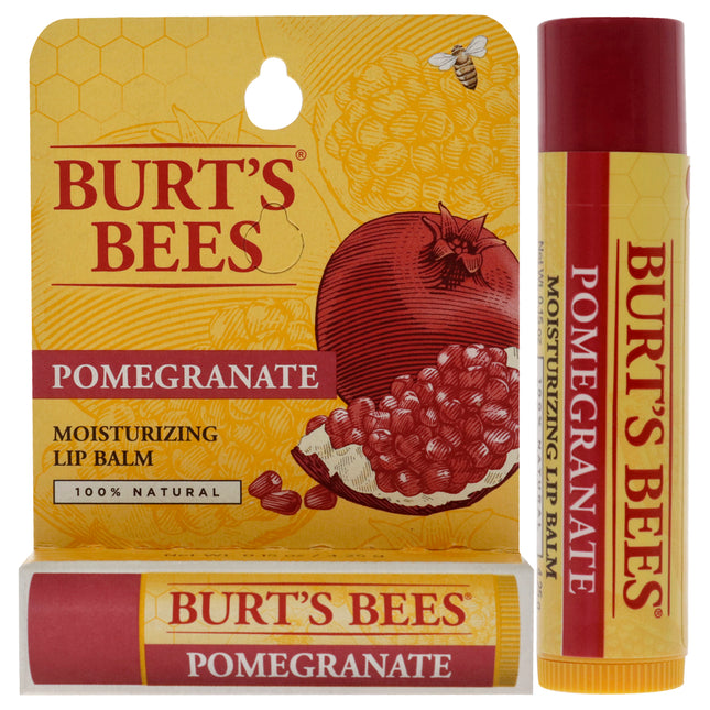 Burts Bees Pomegranate Moisturizing Lip Balm Blister for Unisex - 0.15 oz Lip Balm