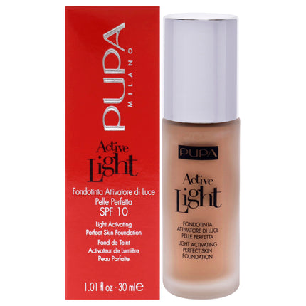 Pupa Milano Active Light Perfect Skin Foundation SPF 10 - 050 Golden Beige for Women 1.01 oz Foundation