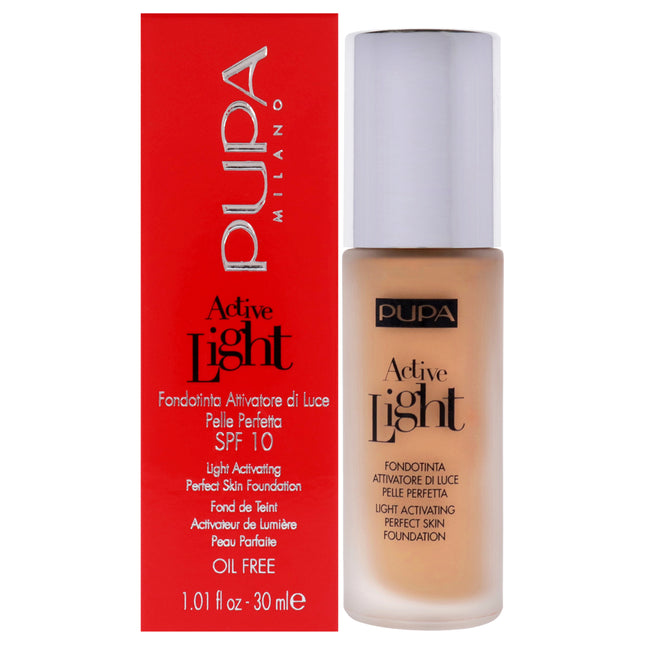 Pupa Milano Active Light Perfect Skin Foundation SPF 10 - 030 Natural Beige for Women - 1.01 oz Foundation