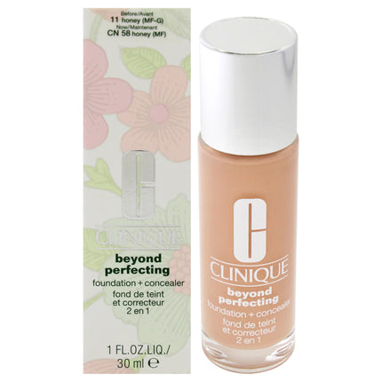 Clinique Beyond Perfecting Foundation Plus Concealer in 11 Honey MF-G - 1 oz Makeup for Women