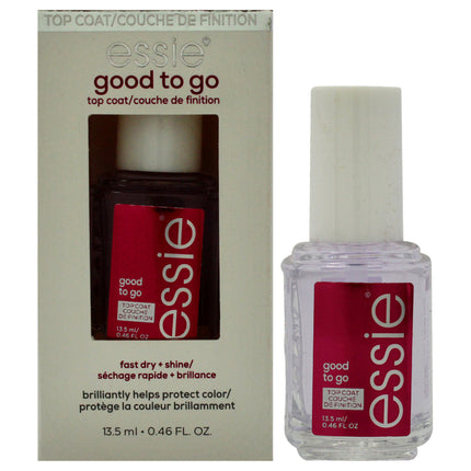 Essie Good To Go Top Coat Nail Polish for Women - 0.46 oz, Fast Drying Formula