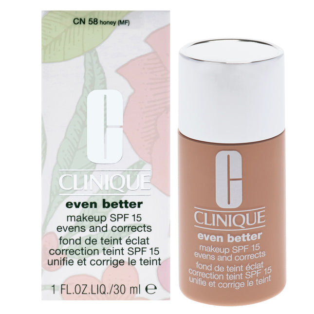 Clinique Even Better Makeup SPF 15 - CN 58 Honey (MF) - Dry To Combination Oily Skin Foundation for Women - 1 oz