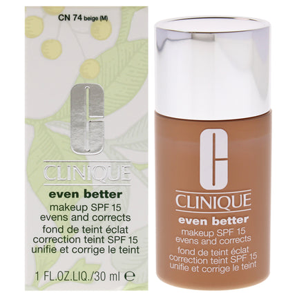 Clinique Even Better Makeup SPF 15 - CN 74 Beige (M) for Women, 1 oz Foundation