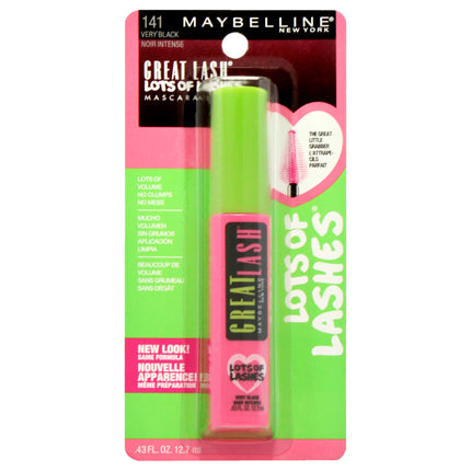 Maybelline Great Lash Lots Of Lashes Mascara in Very Black - 0.43 oz Mascara for Women