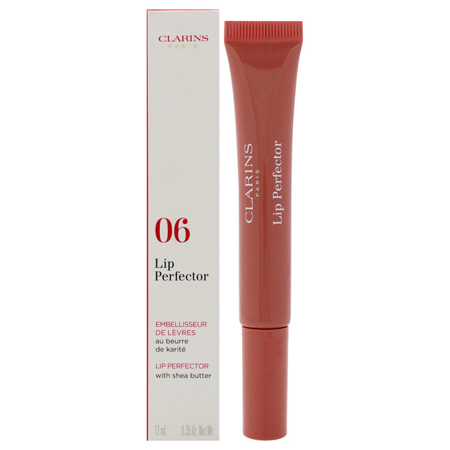 Clarins Lip Perfector - 06 Rosewood Shimmer Lip Gloss for Women - 0.35 oz