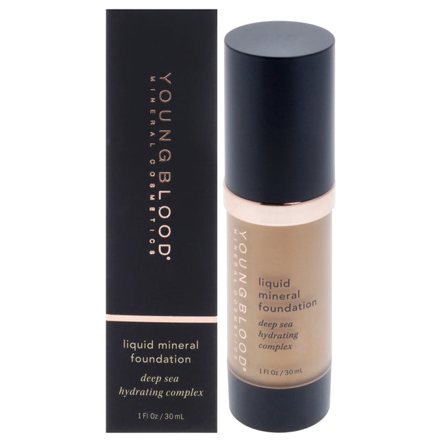 Youngblood Liquid Mineral Foundation in Golden Tan - 1 oz Foundation for Women