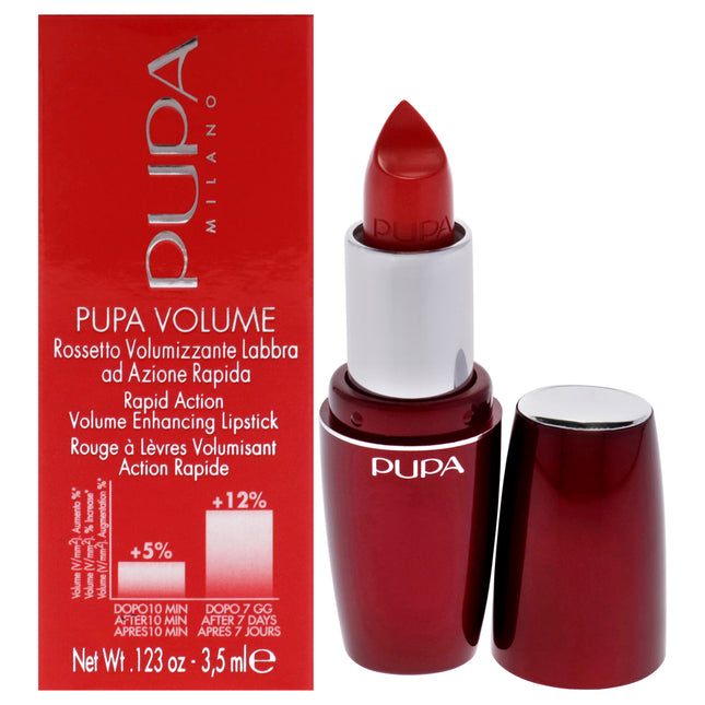 Pupa Volume Rapid Action Enhancing Lipstick - 403 Euphoria Red by Pupa Milano - 0.123 oz Lipstick for Women