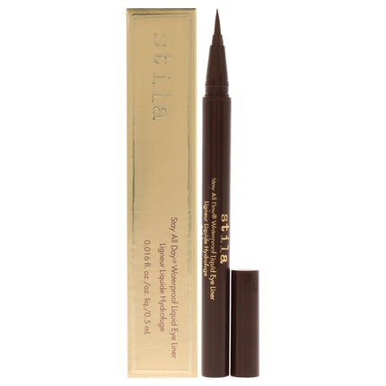 Stila Stay All Day Waterproof Liquid Eye Liner - Dark Brown for Women - 0.016 oz Eyeliner - Long-Lasting Formula for All-Day Wear