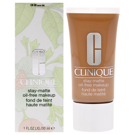 Clinique Stay-Matte Oil-Free Makeup in Shade 19 Sand - 1 oz - For Women