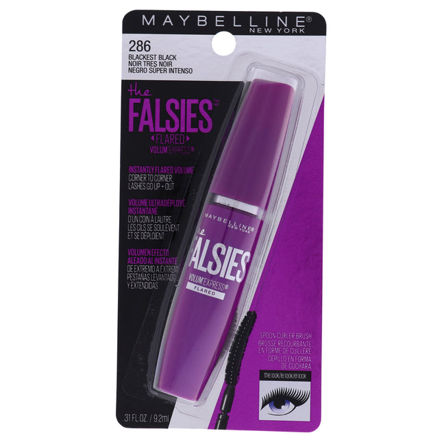 Maybelline Volum Express The Falsies Mascara - Blackest Black for Women - 0.31 oz Mascara