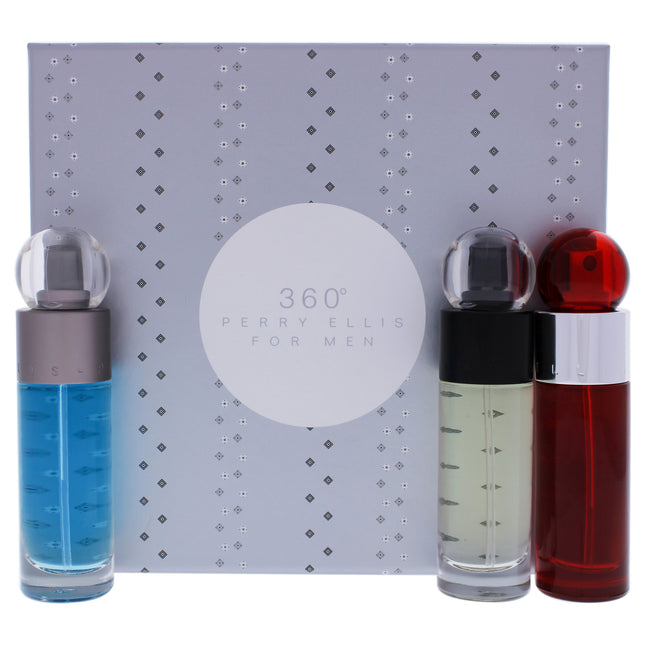 Perry Ellis 360 for Men 3 Pc Gift Set - 1oz EDT Spray Collection
