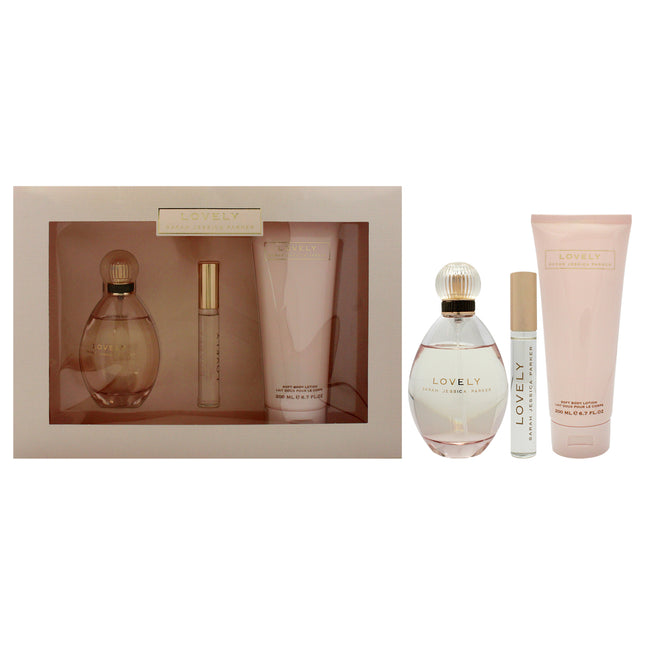 Lovely by Sarah Jessica Parker for Women - 3 Pc Gift Set including EDP Spray, Rollerball, and Body Lotion