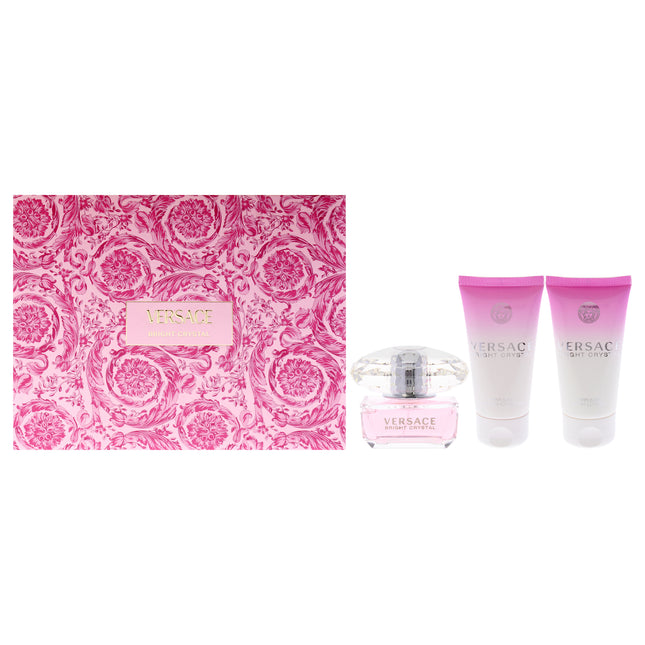 Versace Bright Crystal by Versace for Women - 3 Pc Gift Set - 1.7oz EDT Spray, Bath and Shower Gel, Body Lotion