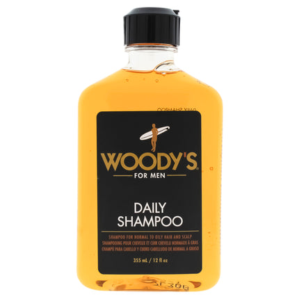 "Revitalize Your Hair with Woodys Daily Shampoo for Men - 12 oz Size"