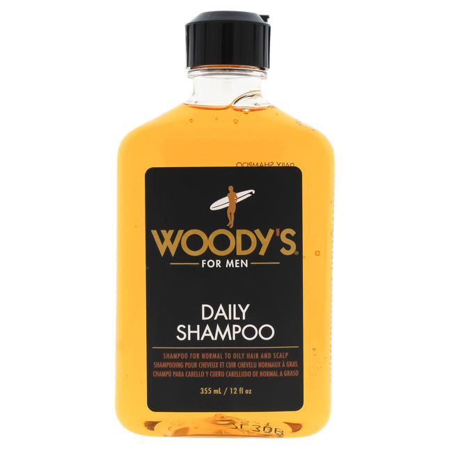 "Revitalize Your Hair with Woodys Daily Shampoo for Men - 12 oz Size"