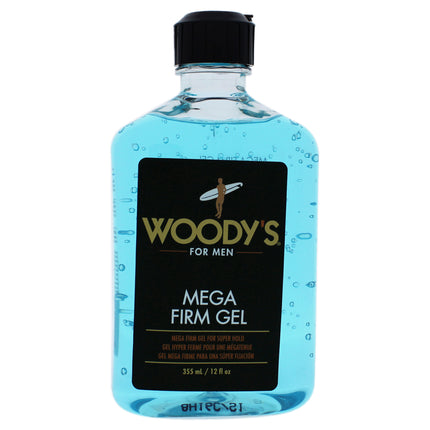 Woodys Mega Firm Gel for Men - 12 oz Strong Hold Styling Gel