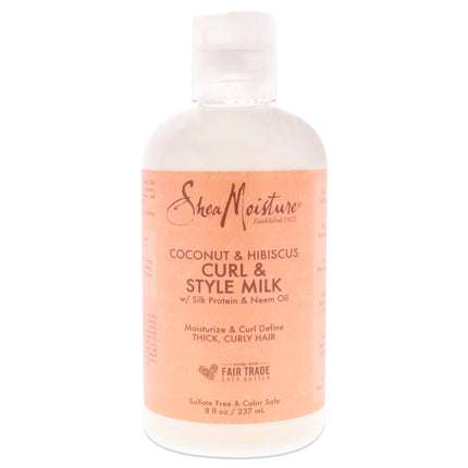 Shea Moisture Coconut Hibiscus Curl Style Milk - 8 oz Cream for Unisex