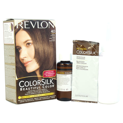 Revlon Colorsilk Beautiful Color - 40 Medium Ash Brown Unisex Hair Color - 1 Application