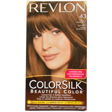 Revlon Colorsilk Beautiful Color 43 Medium Golden Brown Hair Color - Unisex - 1 Application