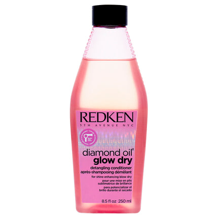 Redken Diamond Oil Glow Dry Detangling Conditioner for Unisex - 8.5 oz Conditioner for Smooth and Shiny Hair